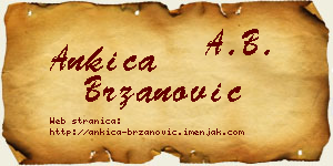 Ankica Brzanović vizit kartica